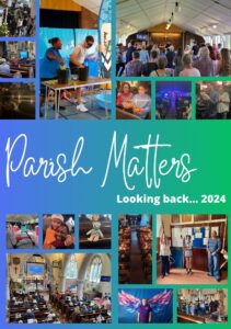 Parish Matters front cover with selection of photos from 2024