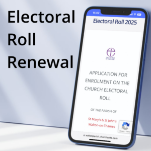 image of a phone with the online electoral roll sign up displayed