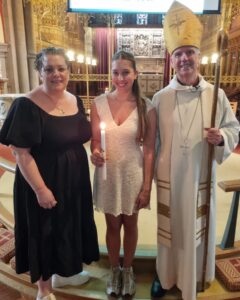Confirmation candidates with Bishop Andrew