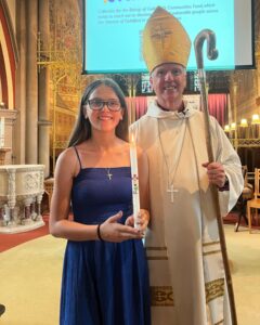 Confirmation candidates with Bishop Andrew